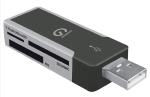 Shintaro USB2.0 External Mini Multi Card Reader (Micro SD card, SD / MMC, MS / MS Duo)