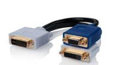 ALOGIC DVI-I (M) to DVI-D (F) and VGA (F) Video Splitter Cable - (1) Male to (2) Female