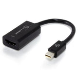 ALOGIC Elements 20cm Mini DisplayPort to HDMI Adapter Male to Female BlackCommercial Packaging