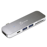 J5ceate JCD386 USB-C 7-in-1 UltraDrive Mini Dock (USB-C to 4K HDMI, 2 x USB-A 3.0, SD /microSD card reader, USB-C power delivery 3.0)