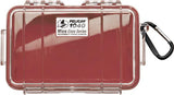 Pelican 1040 Micro Case - Clear with Red